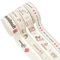 4 Rolls 4 Styles Cotton Handmade Printed Ribbon