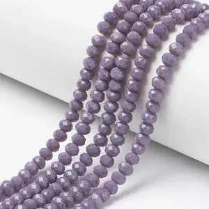 Opaque Solid Color Glass Beads Strands