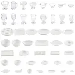 2Sets DIY Plastic Miniature Tableware Plate Dishes Set