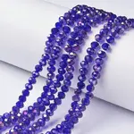 Electroplate Transparent Glass Beads Strands