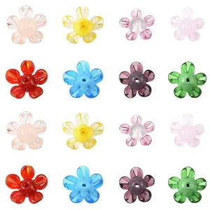 16Pcs 8 Colors Handmade Lampwork Beads