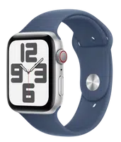 APPLE Watch SE (2024) Cellular 40mm Stříbrný hliník s denimovým sportovním řemínkem M/L