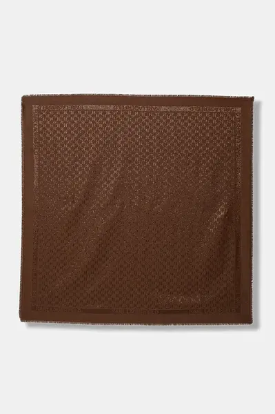 Šátek s příměsí hedvábí Karl Lagerfeld K/MONOGRAM