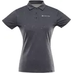 ALPINE PRO COOWELA Dámske tričko s golierom, tmavo sivá, veľkosť