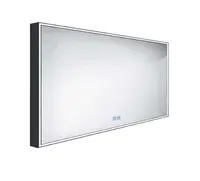 Nimco Zrcadla - Zrcadlo s LED osvětlením, 140x70 cm, dotykový senzor, matná černá ZPC 13008VX-90