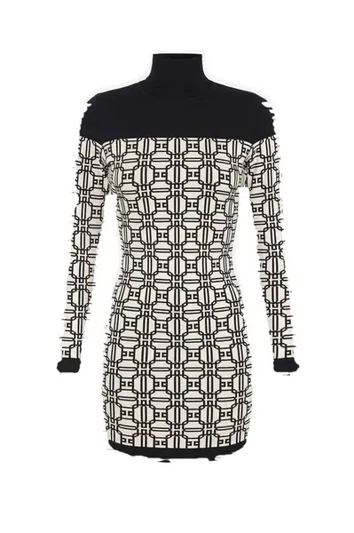 Šaty Elisabetta Franchi s geometrickým vzorem