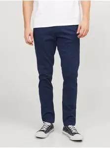 Tmavomodré chino nohavice Jack & Jones Marco