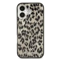 Zadní kryt Karl Lagerfeld IML Leopard MagSafe pro Apple iPhone 17, hnědá