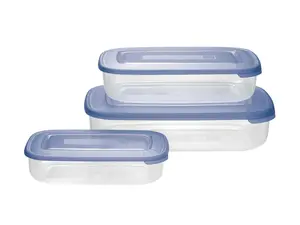 Tontarelli Dóza na potraviny Family obdélníková 3 ks modrá