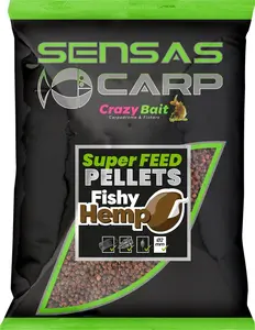 Sensas pelety super feed fishy hemp 650 g - 2 mm