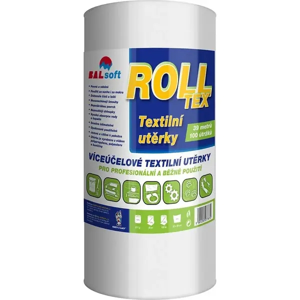 Rolltex textilní utěrky 39m 100 útržků