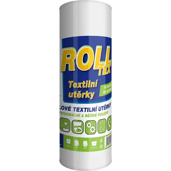 Rolltex textilní utěrky 15m, 38 útržků