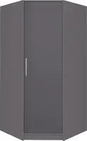 Rohová šatní skříň Smart SR4 Barva korpusu + barva dveří: Antracit