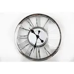 NÁSTĚNNÉ HODINY barvy stříbra, průhledné 45 cm