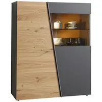 Voglauer VYSOKÁ KOMODA, divoký dub, barvy grafitu, divoký dub, 96/138/42,3 cm