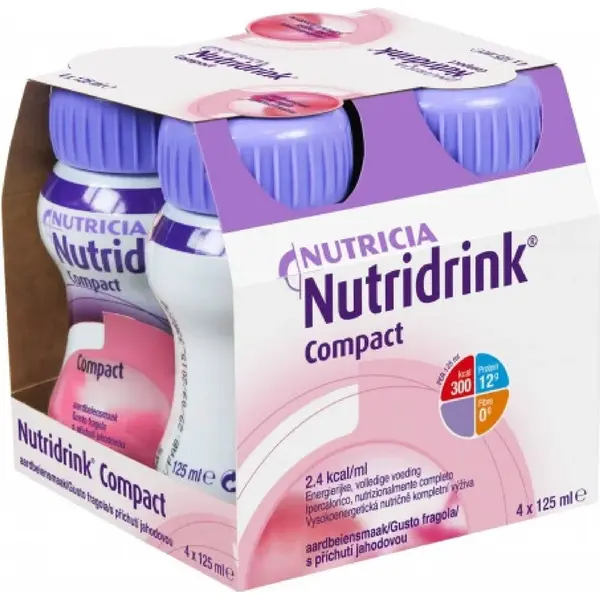 Nutridrink Compact s přích.jahoda 4x125ml