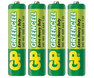 Mikrotužkové baterie GP Greencell Extra Heavy Duty AAA - 4 ks