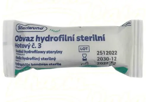 Obvaz hydrofilní sterilní hotový č.3 Steriwund
