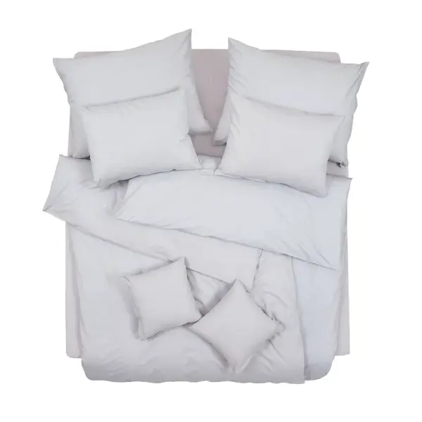 SCANquilt povlečení KLASIK PLUS UNI světle šedá 140 x 200/70 x 90 cm