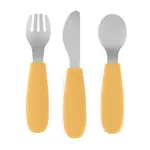Petite&Mars Take&Match Stainless Steel Cutlery Set příbor pro děti Ochre 12m+ 3 ks
