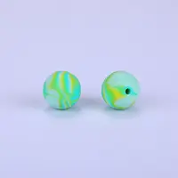 Printed Round Silicone Focal Beads