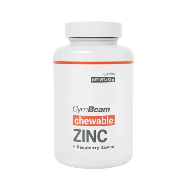 GYMBEAM Chewable Zinek, tablety na cucání malina 60 tablet
