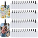 50Pcs Rectangle Chloroprene Rubbe Luggage Tag