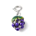925 Sterling Silver Pave Cubic Zirconia & Enamel Pendant Decorations
