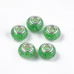 Crackle Resin European Beads