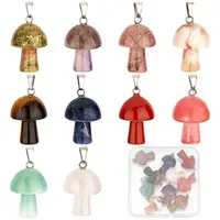 10Pcs 10 Style Natural & Synthetic Gemstone Pendants