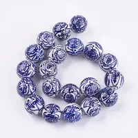 Handmade Blue and White Porcelain Beads