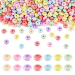 350Pcs 7 Colors UV Plating Opaque Acrylic Beads