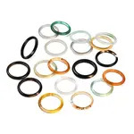 Dyed & Heated Natural Agate Finger Rings for Women