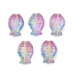 Electroplate and Golden Metal Enlaced Glass Beads