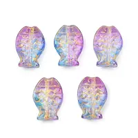 Electroplate and Golden Metal Enlaced Glass Beads