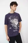Bavlněné tričko Medicine pánské, fialová barva, s potiskem