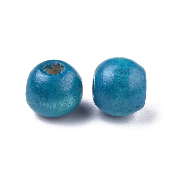 Dyed Natural Wood Beads