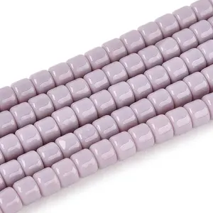 Opaque Solid Color Glass Beads Strands