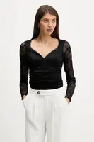 Halenka Abercrombie & Fitch dámská, černá barva, hladká, KI139-5872-900