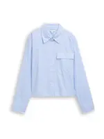 TOM TAILOR DENIM Blúzka  modrá / biela