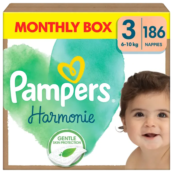PAMPERS Harmonie Baby vel.3 měsíční balení 186 ks