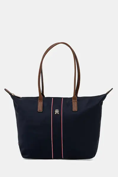 Kabelka Tommy Hilfiger tmavomodrá barva, AW0AW17706
