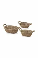 Sada úložných košů Affek Design Amparo 30 x 23 x 9 / 27 x 20 x 8 / 24 x 17 x 7 cm 3-pack hnědá barva