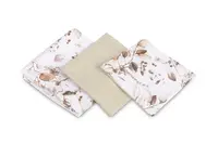 SENSILLO Mušelínové pleny 3 ks – sada různých velikostí - Květinky