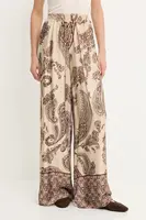 Kalhoty Answear.LAB dámské, hnědá barva, high waist