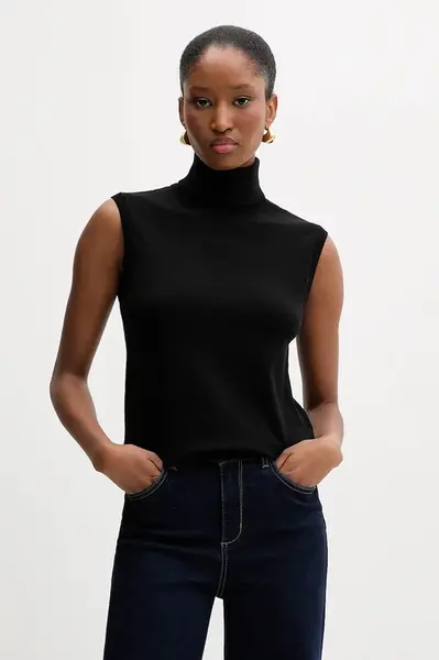 Vesta Silvian Heach WARMI dámská, černá barva, s golfem, GPA25037LU