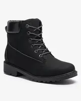 Resti Women's insulated trapper boots in black Fanhet- Footwear