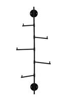 Nástěnný věšák House Doctor HDFlex 70,5 cm černá barva