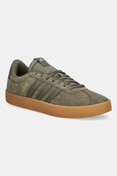 Semišové tenisky adidas Vl Court 3.0 pánské, zelená barva, JR2223