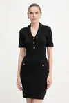Šaty Guess FELICITY černá barva, mini, přiléhavé, W5YK29 Z0130